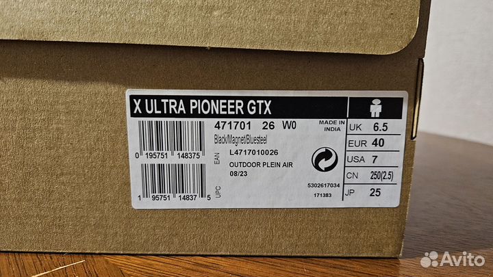 Кроссовки Salomon X Ultra Pioneer GTX, размер US7