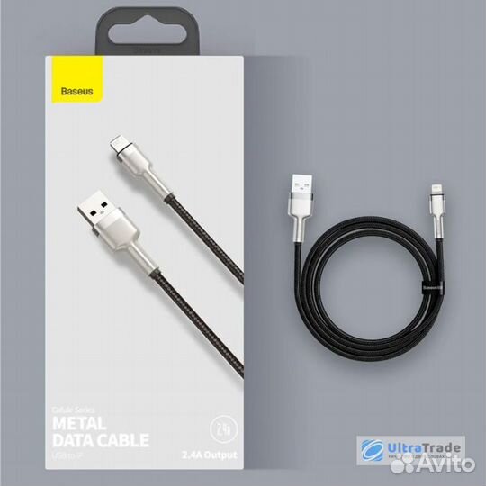 Кабель Xiaomi Baseus USB to iP 2.4A 1m Green