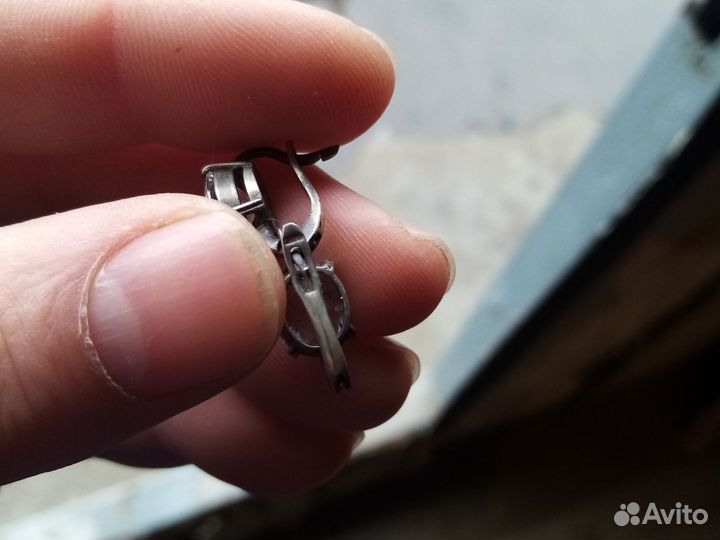 Серебряные серьги СССР