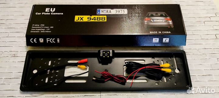 Номерная рамка с камерой заднего вида