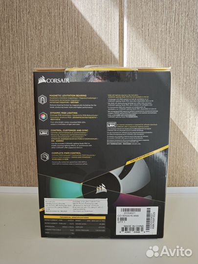 4-ре вентилятора Corsair ML120 RGB PRO