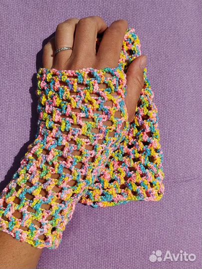 Митенки вязаные