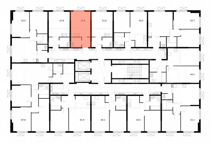 Квартира-студия, 19,9 м², 17/17 эт.