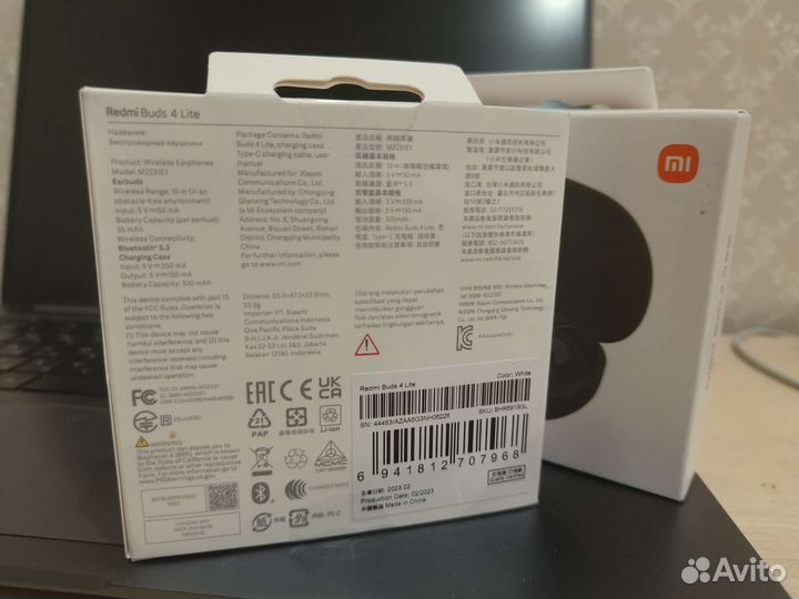 Запечатанные наушники Xiaomi Redmi Buds 4 Lite