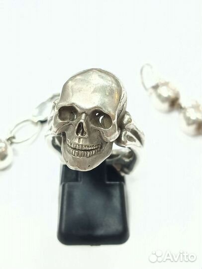 Серебряный комплект 925 череп