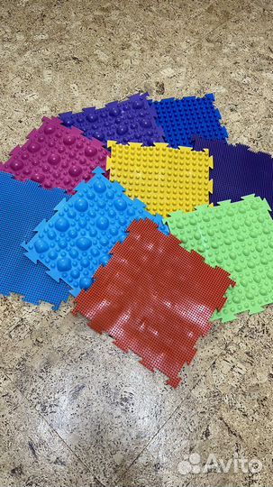 Коврик пазл резиновый ортопедический 9 шт