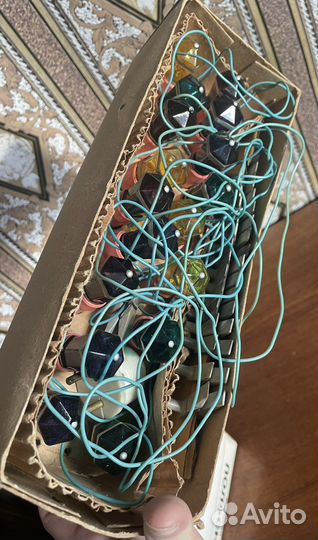 Гирлянда СССР Польский фонарик, ёлочные игрушки