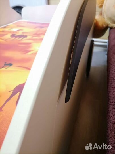 Детская кровать машинка с матрасом бу