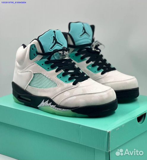 Кроссовки nike air jordan 5 island green