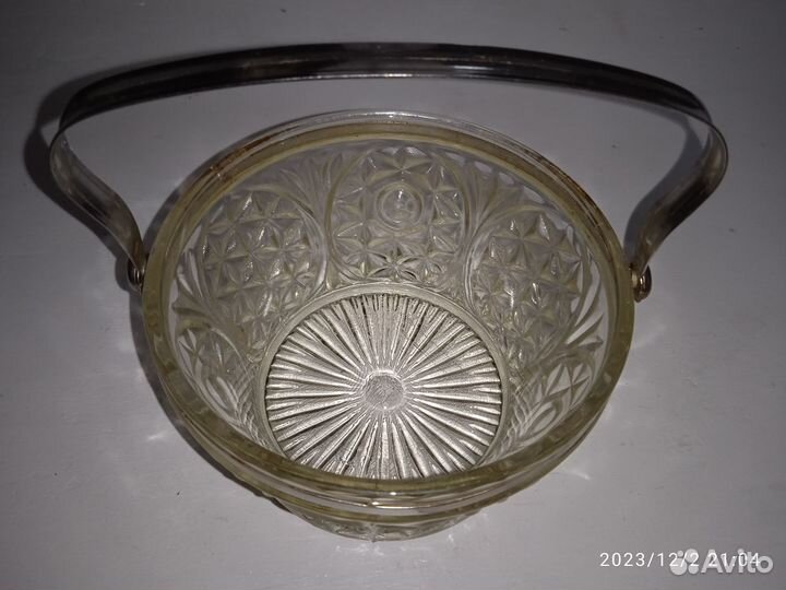 Салатник/сахарница с металлической ручкой