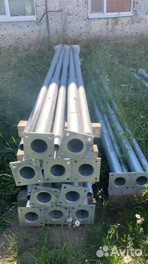 Опора трубчатая с фланцевым соединением