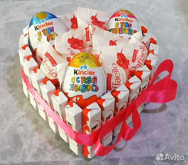 Букеты и торты из киндера шоколада