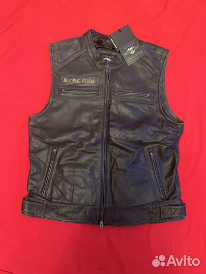 Жилетка кожаная мужская