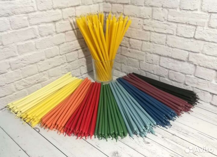 Свечи из пчелиного воска, 21см