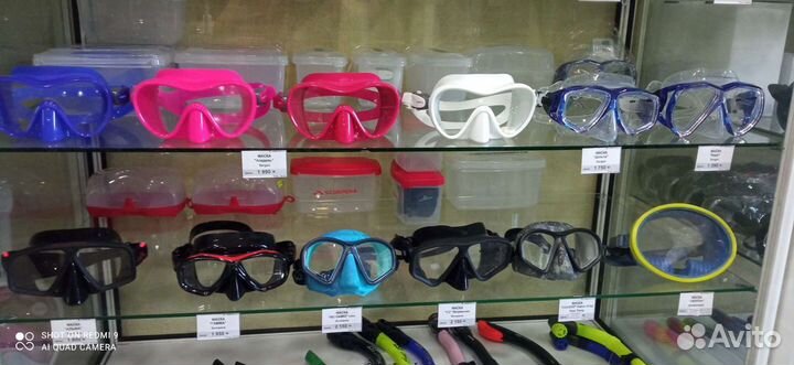 Маски силиконовые для подводной охоты и дайвинга