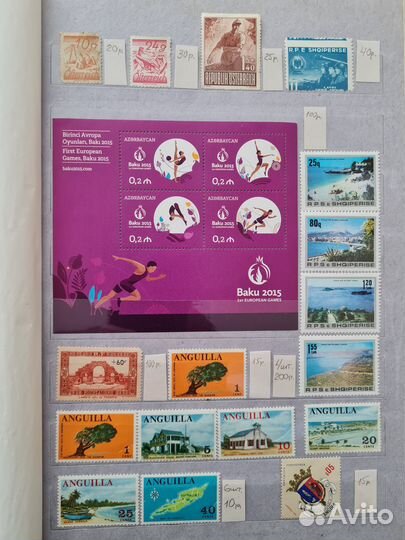 Почтовые марки чистые