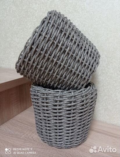 Кашпо из ротанга