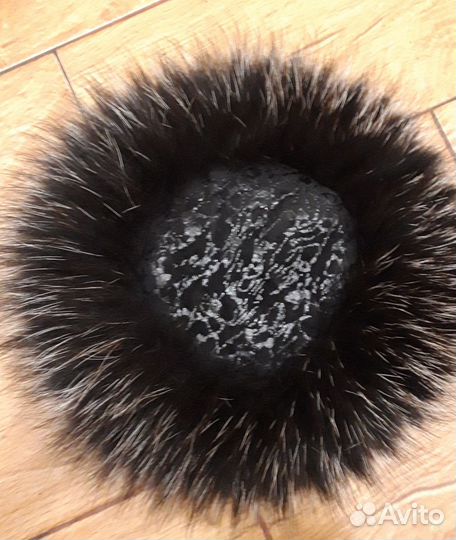 Шапка вязаный мех