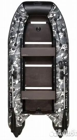 Лодка пвх надувная Адмирал 320C (цвет омон серый)