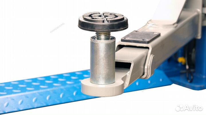 Подъемник 380 в. 2 х стоечный 4т (синий) с нижней