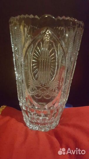 Хрустальная ваза Олимпиада 80