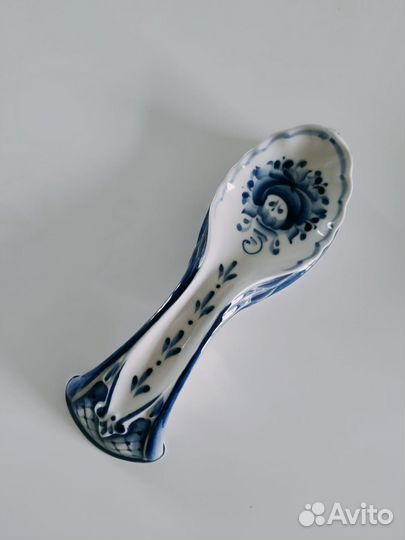 Ложка подставка фарфор Гжель