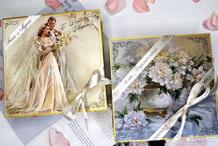 Шоколад свадебный в музыкальной коробочке