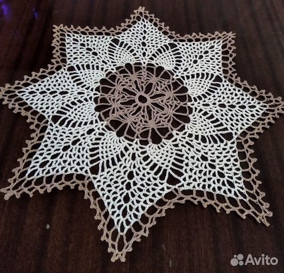Новая нарядная салфетка-скатерть крючком