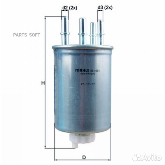 Mahle KL1044 Фильтр топливный range rover 3.0D 12