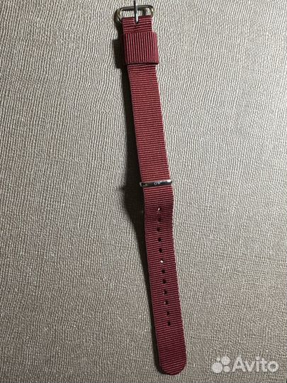 Бордовый ремешок для часов Daniel Wellington 18мм