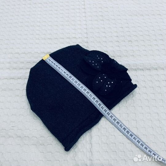 Шапка шерсть серая женская