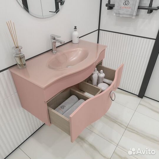 Раковина мебельная caprigo Nokturn 90 бежевый OW15-1313-SF026