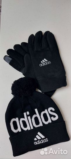 Мужская шапка двойная с помпоном Adidas