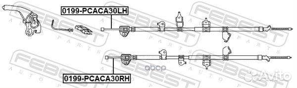 Трос ручного тормоза левый toyota RAV4 ACA3# ALA3#