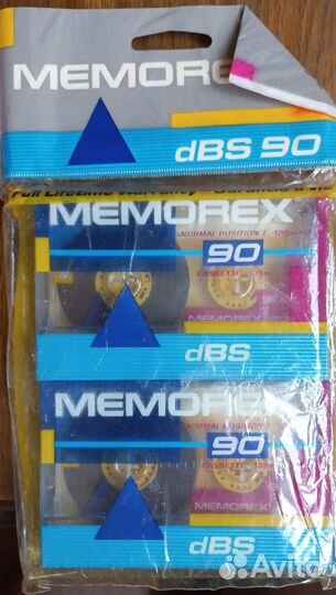 Аудиокассеты Memorex dBS 90 1988г