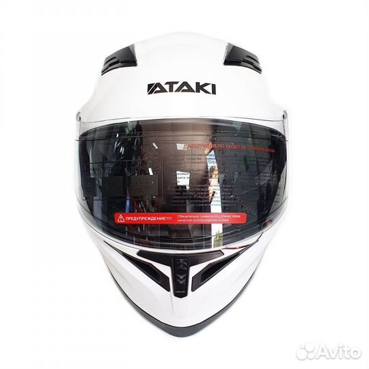 Шлем Ataki JK316 Solid белый глянцевый