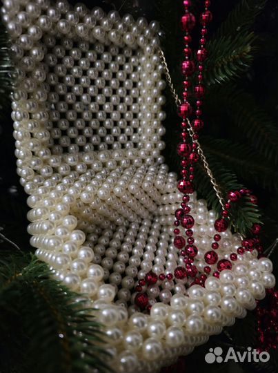 Шкатулка из бусин,ручная работа