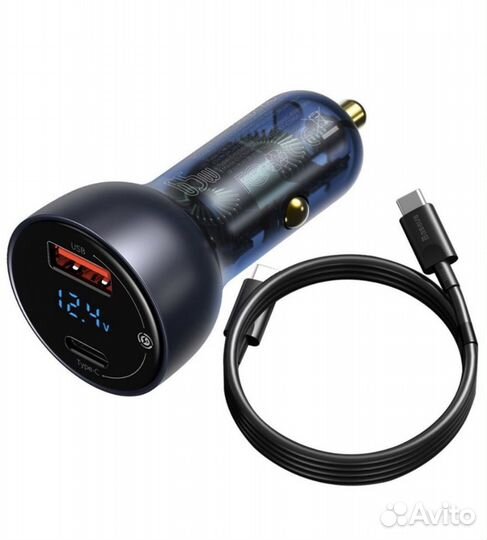 Автомобильное зарядное Baseus 65w + Кабель 100w
