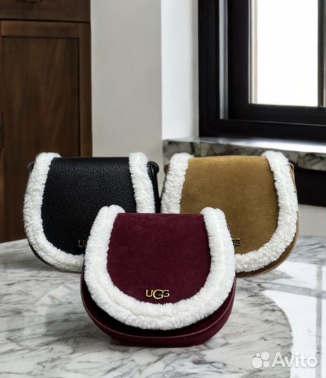 Сумка женская ugg с мехом 3 цвета