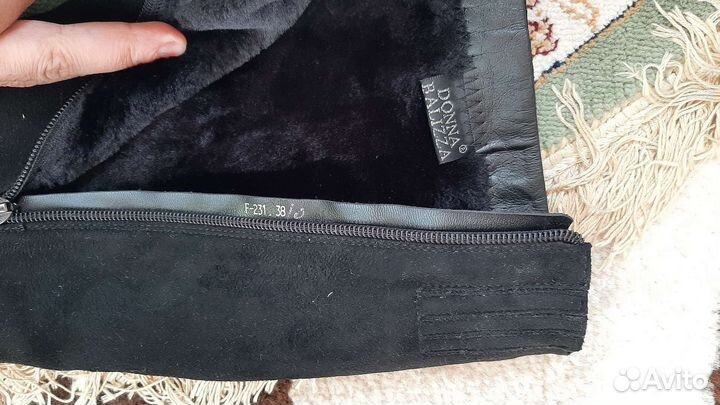 Зимние женские сапоги 38 бу замша