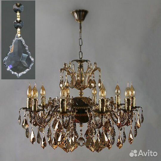 Люстра подвесная кованая, классика, арт-деко