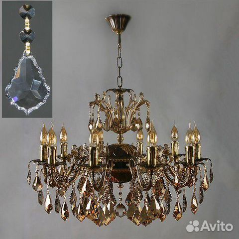 Люстра подвесная кованая, классика, арт-деко