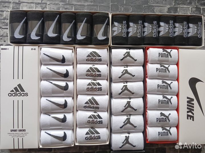 Носки Nike Adidas Reebok Puma