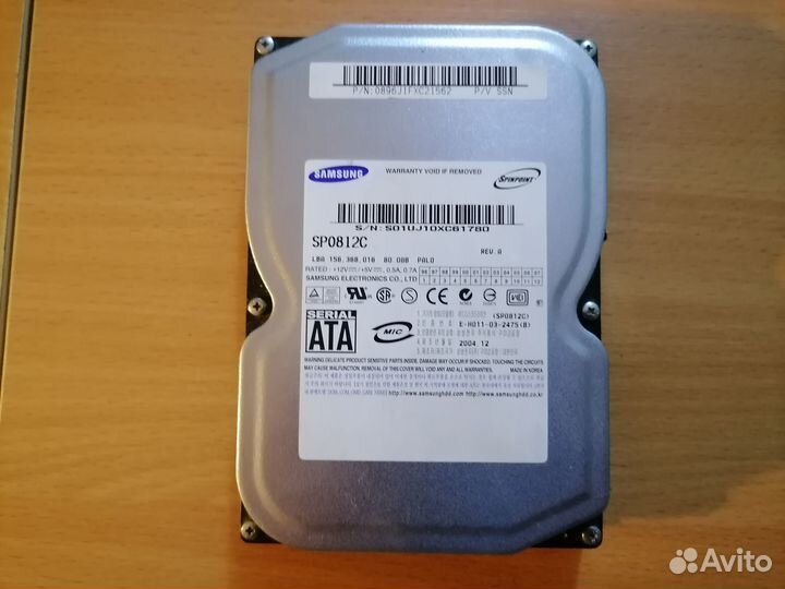 Жесткий диск Samsung 80 гб SP0812C