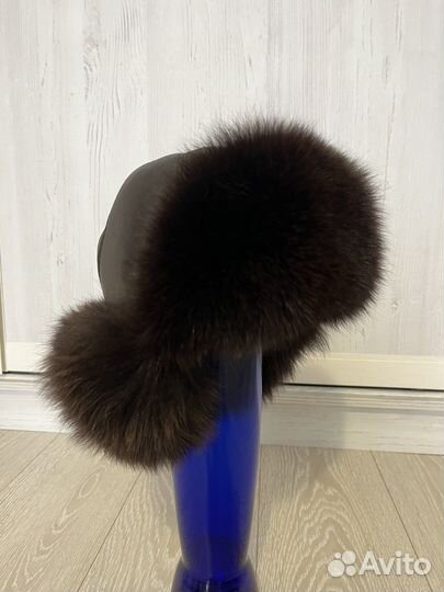 Шапка ушанка из песца