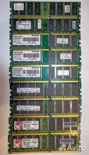 Модули оперативная память RAM DDR и DDR2