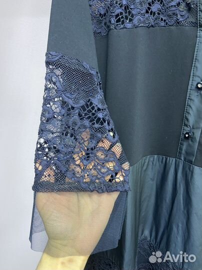 Платье нарядное в стиле бохо новое черное и синее