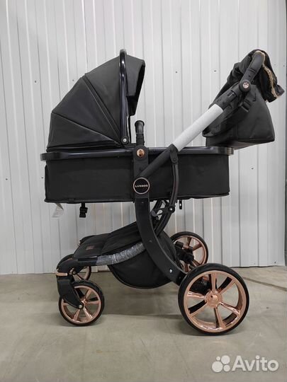 Коляска трансформер 2 в 1/ 3в1 Luxmom 608 черн