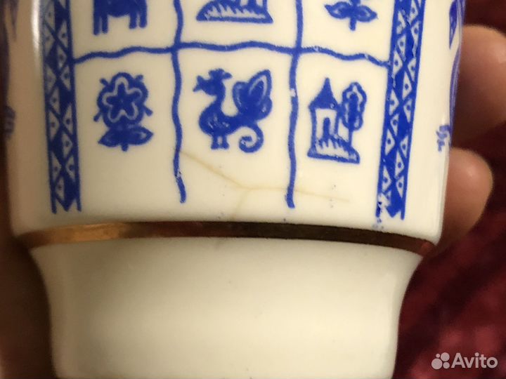 Чашка с блюдцем лфз фарфор