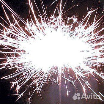 Большие бенгальские огни белые 65 см